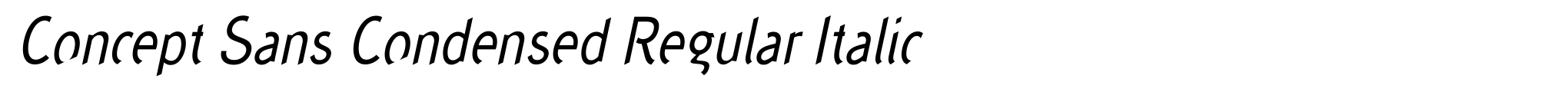Concept Sans Condensed Regular Italic image